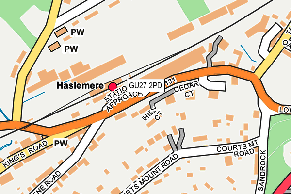 GU27 2PD map - OS OpenMap – Local (Ordnance Survey)