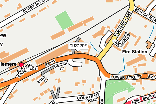 GU27 2PF map - OS OpenMap – Local (Ordnance Survey)