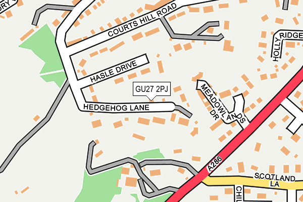 GU27 2PJ map - OS OpenMap – Local (Ordnance Survey)