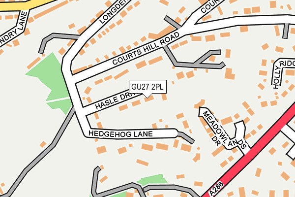 GU27 2PL map - OS OpenMap – Local (Ordnance Survey)