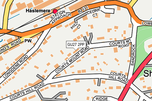 GU27 2PP map - OS OpenMap – Local (Ordnance Survey)
