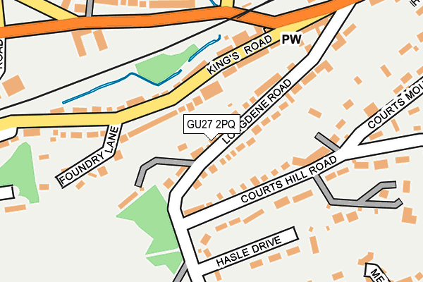 GU27 2PQ map - OS OpenMap – Local (Ordnance Survey)