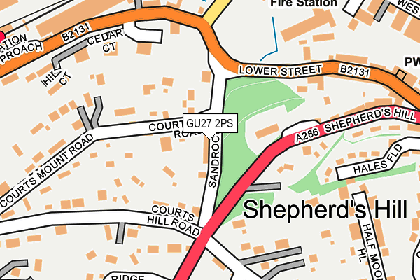 GU27 2PS map - OS OpenMap – Local (Ordnance Survey)