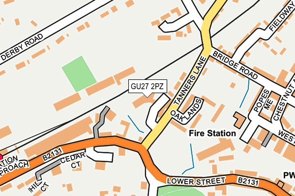 GU27 2PZ map - OS OpenMap – Local (Ordnance Survey)
