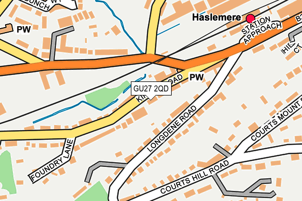 GU27 2QD map - OS OpenMap – Local (Ordnance Survey)
