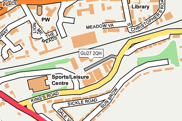 GU27 2QH map - OS OpenMap – Local (Ordnance Survey)