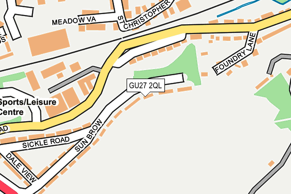GU27 2QL map - OS OpenMap – Local (Ordnance Survey)