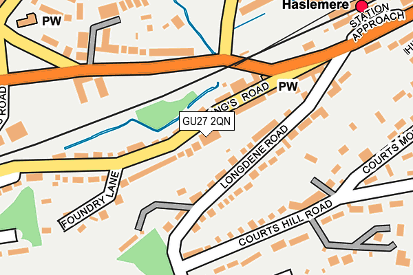 GU27 2QN map - OS OpenMap – Local (Ordnance Survey)