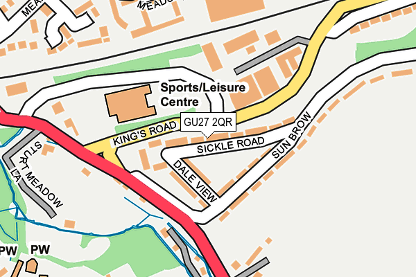 GU27 2QR map - OS OpenMap – Local (Ordnance Survey)