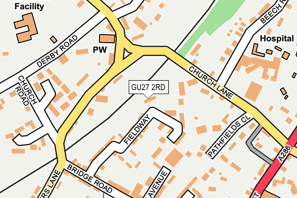 GU27 2RD map - OS OpenMap – Local (Ordnance Survey)