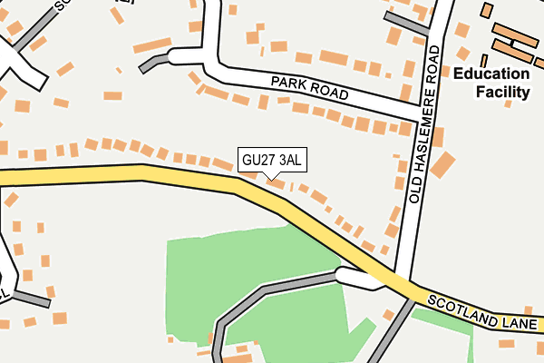 GU27 3AL map - OS OpenMap – Local (Ordnance Survey)