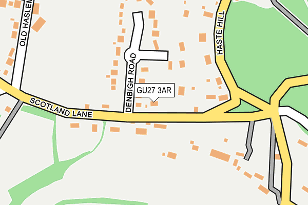 GU27 3AR map - OS OpenMap – Local (Ordnance Survey)