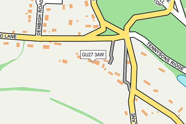 GU27 3AW map - OS OpenMap – Local (Ordnance Survey)