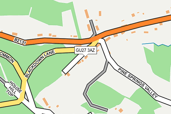 GU27 3AZ map - OS OpenMap – Local (Ordnance Survey)