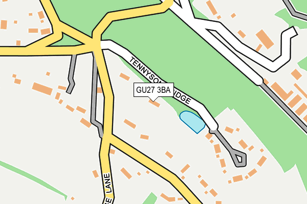 GU27 3BA map - OS OpenMap – Local (Ordnance Survey)