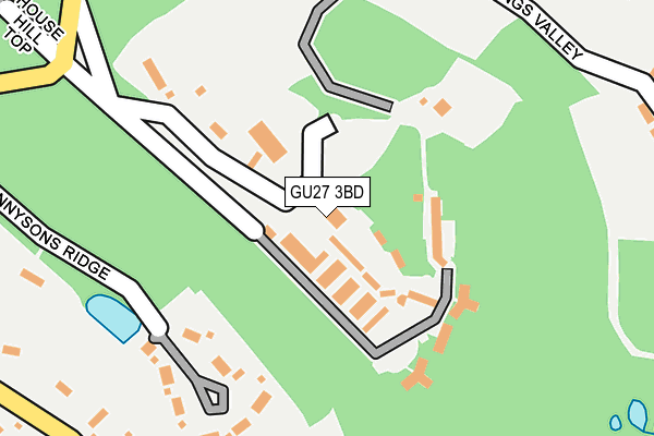 GU27 3BD map - OS OpenMap – Local (Ordnance Survey)