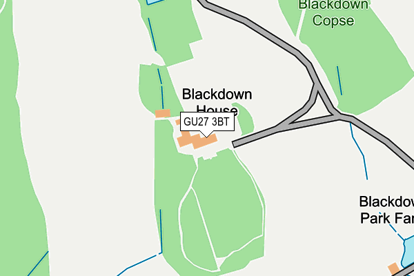 GU27 3BT map - OS OpenMap – Local (Ordnance Survey)