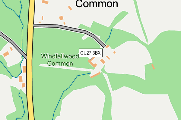 GU27 3BX map - OS OpenMap – Local (Ordnance Survey)