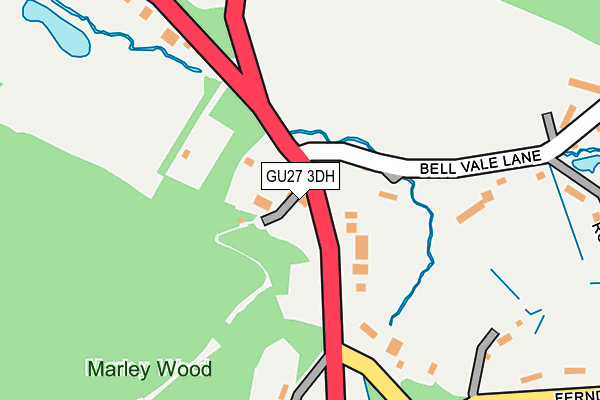 GU27 3DH map - OS OpenMap – Local (Ordnance Survey)