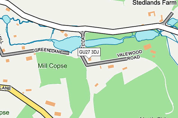 GU27 3DJ map - OS OpenMap – Local (Ordnance Survey)