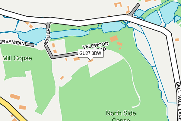 GU27 3DW map - OS OpenMap – Local (Ordnance Survey)