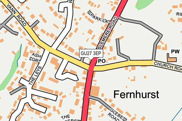 GU27 3EP map - OS OpenMap – Local (Ordnance Survey)
