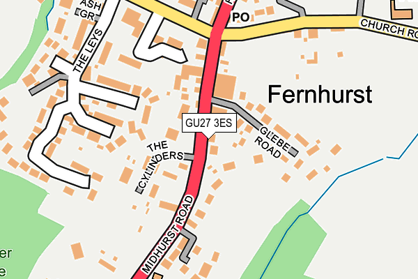 GU27 3ES map - OS OpenMap – Local (Ordnance Survey)