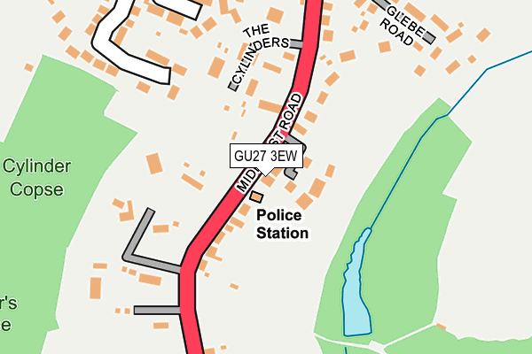 GU27 3EW map - OS OpenMap – Local (Ordnance Survey)