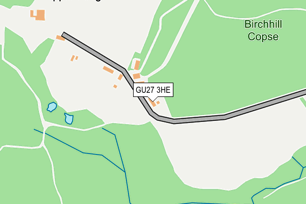 GU27 3HE map - OS OpenMap – Local (Ordnance Survey)