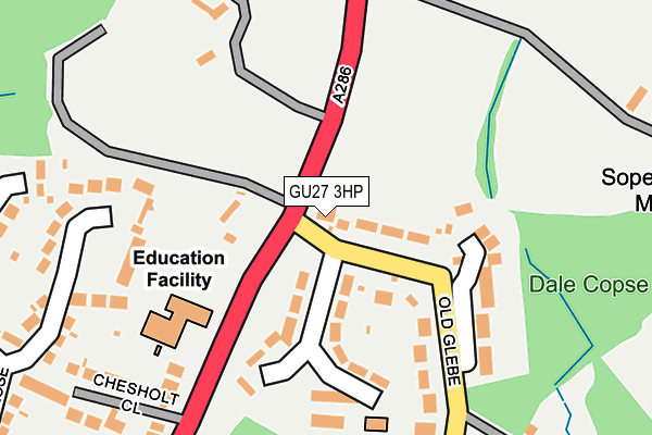 GU27 3HP map - OS OpenMap – Local (Ordnance Survey)