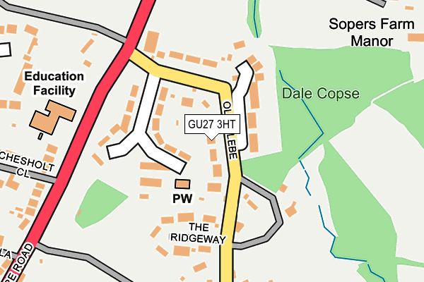 GU27 3HT map - OS OpenMap – Local (Ordnance Survey)