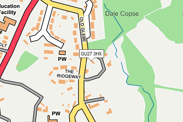 GU27 3HX map - OS OpenMap – Local (Ordnance Survey)