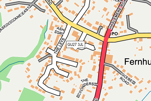 GU27 3JL map - OS OpenMap – Local (Ordnance Survey)