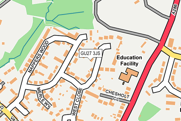 GU27 3JS map - OS OpenMap – Local (Ordnance Survey)