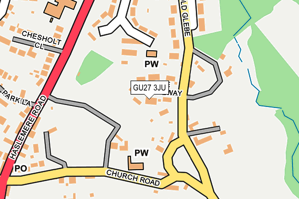 GU27 3JU map - OS OpenMap – Local (Ordnance Survey)