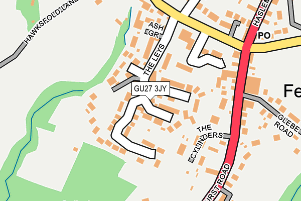 GU27 3JY map - OS OpenMap – Local (Ordnance Survey)