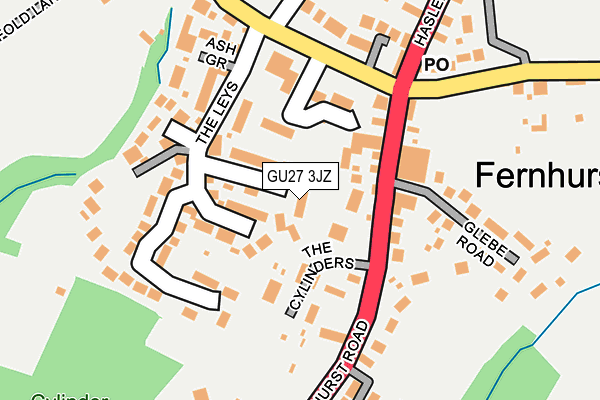 GU27 3JZ map - OS OpenMap – Local (Ordnance Survey)