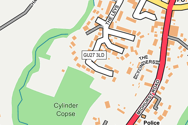 GU27 3LD map - OS OpenMap – Local (Ordnance Survey)