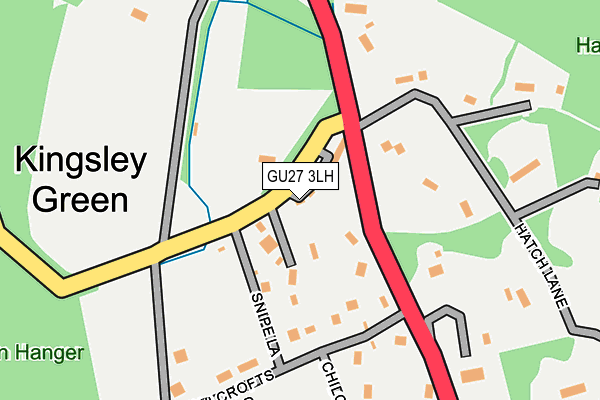 GU27 3LH map - OS OpenMap – Local (Ordnance Survey)