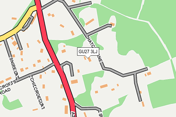 GU27 3LJ map - OS OpenMap – Local (Ordnance Survey)