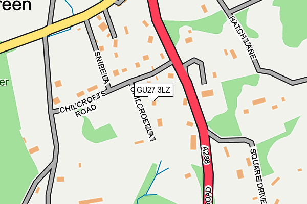 GU27 3LZ map - OS OpenMap – Local (Ordnance Survey)