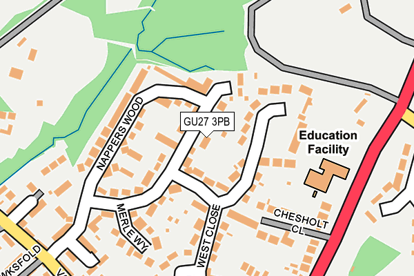 GU27 3PB map - OS OpenMap – Local (Ordnance Survey)