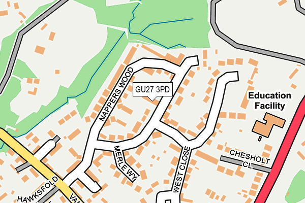 GU27 3PD map - OS OpenMap – Local (Ordnance Survey)