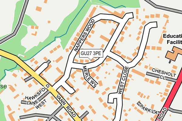 GU27 3PE map - OS OpenMap – Local (Ordnance Survey)