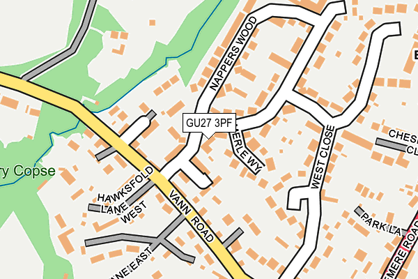 GU27 3PF map - OS OpenMap – Local (Ordnance Survey)