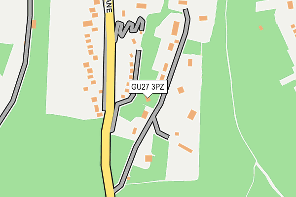 GU27 3PZ map - OS OpenMap – Local (Ordnance Survey)