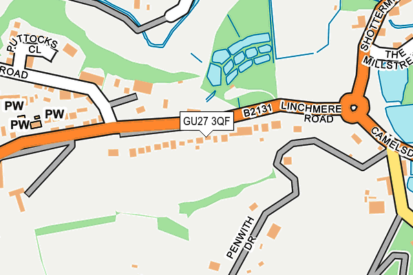 GU27 3QF map - OS OpenMap – Local (Ordnance Survey)