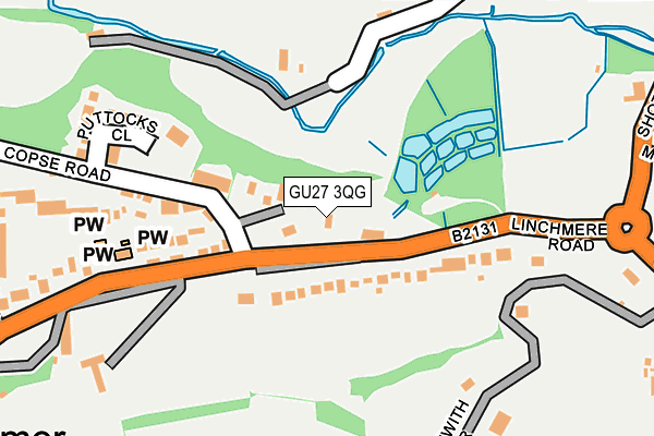 GU27 3QG map - OS OpenMap – Local (Ordnance Survey)