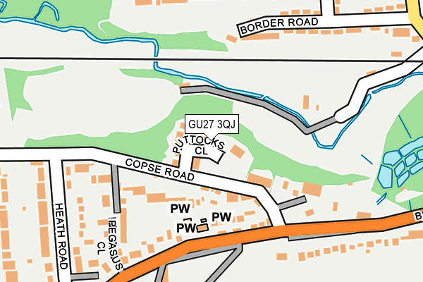 GU27 3QJ map - OS OpenMap – Local (Ordnance Survey)