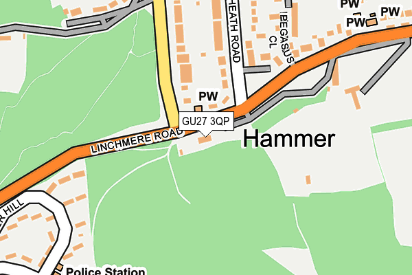 GU27 3QP map - OS OpenMap – Local (Ordnance Survey)